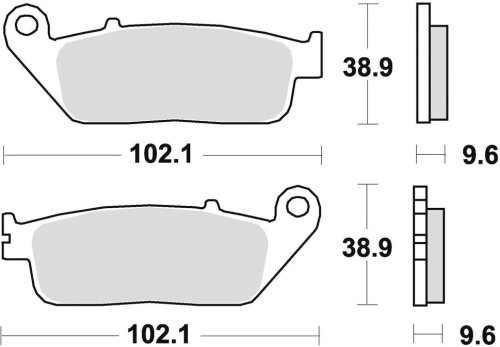 Brzdové destičky, BRAKING (semi-metalická směs SM1) 2 ks v balení M501-128