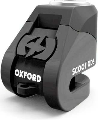 Zámek kotoučové brzdy na motorku OXFORD  Scoot XD5 - černý, průměr čepu 5mm