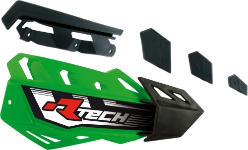 Plasty krytů páček FLX / FLX ALU / FLX ATV, RTECH (zeleno-černé, pár) M440-1160