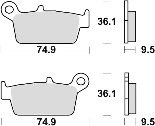 Brzdové destičky, BRAKING (semi-metalická směs SM1) 2 ks v balení M501-118