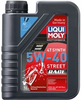 LIQUI MOLY Motorbike 4T Synth 5W40 Race, plně syntetický motorový olej 1 l