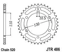 Řetězová rozeta JT JTR 486-45 45 zubů, 520 JTR486.45 727.19.43
