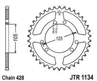 Řetězová rozeta JT JTR 1134-56 56 zubů, 428 JTR1134.56 727.1134.56