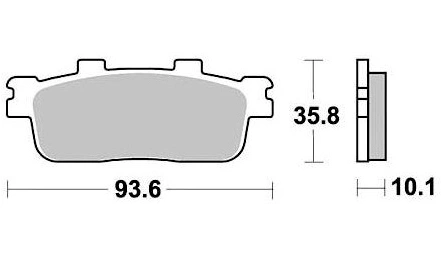 Brzdové destičky, BRAKING (semi-metalická směs SM1) 2 ks v balení M501-196