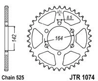 Řetězová rozeta JT JTR 1074-44 44 zubů, 525 JTR1074.44 727.12.24