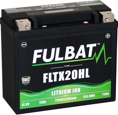 Lithiová baterie LiFePO4 YTX20HL-BS FULBAT 12V, 7Ah, 420A,1,12 kg,175x87x130mm nahrazuje typy:(CBTX20-BS,CB16-B,CB18-A,C50-N18A-A) M311-027