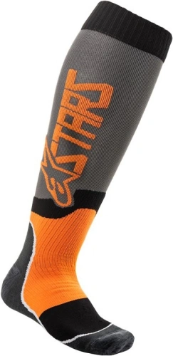Ponožky MX PLUS-2 2022, ALPINESTARS (šedá/oranžová fluo)