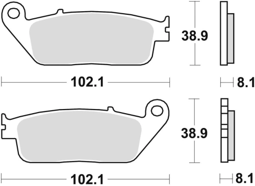 Brzdové destičky, BRAKING (semi-metalická směs SM1) 2 ks v balení M501-125