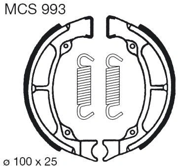 Brzdové čelisti LUCAS MCS 993 786.09.93