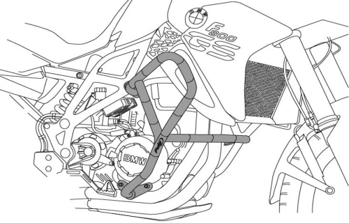 Ochranné rámy motoru PUIG 21192N černý