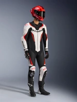 Jednodílná kombinéza GP FORCE V2, ALPINESTARS (bílá/černá/červená fluo) 2026 (6)