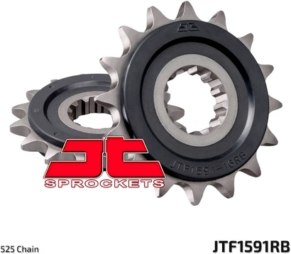 Řetězové kolečko s tlumící gumovou vrstvou pro sekundární řetězy typu 525, JT (16 zubů) M290-4013-16RB