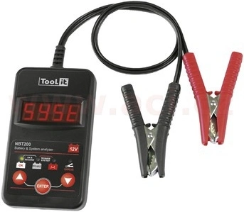Tester baterií, napětí, proud, dobíjení 12 V (7 - 15 V, 20 - 150 Ah) NBT200