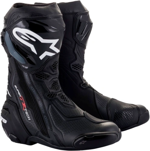 Boty SUPERTECH R VENTED, ALPINESTARS (černá, perforovaná obšívka) 2024