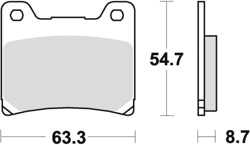 Brzdové destičky, BRAKING (semi-metalická směs SM1) 2 ks v balení M501-103
