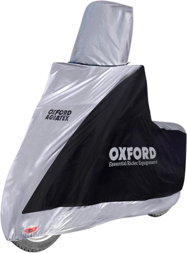 Plachta na motorku Aquatex Highscreen Scooter provedení pro vysoké plexi, OXFORD (černá/stříbrná, uni velikost)