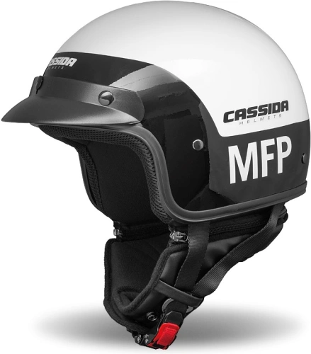 Otevřená helma na motorku Cassida Police MFP - černá/bílá - XS