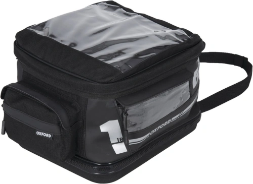 Tankbag na motocykl F1 QR, OXFORD (černý, s rychloupínacím systémem na víčka nádrže, objem 18 l)