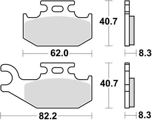 Brzdové destičky, BRAKING (sinterová směs CM44) 2 ks v balení M501-264