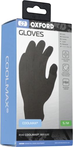 Vložky do rukavic Coolmax®, OXFORD (černé)