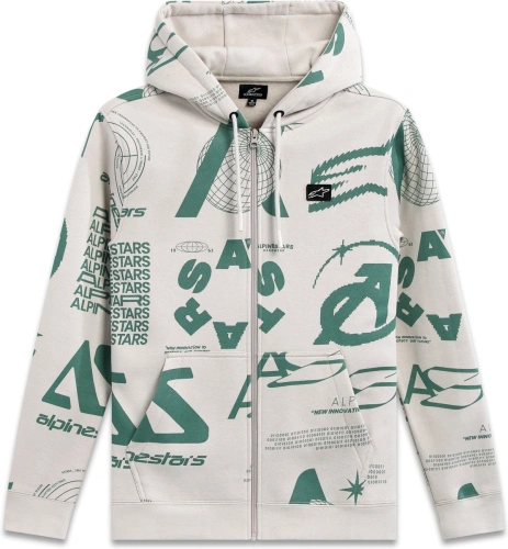 Mikina DETERMINANT HOODIE, ALPINESTARS (bílá offwhite)