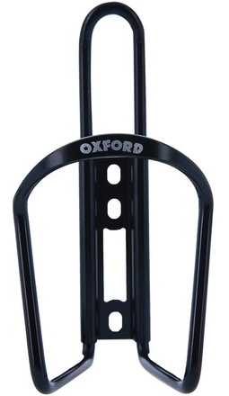 Košík BOTTLE CAGE s představcem pro umístění na řídítka, OXFORD (černý, slitina hliníku)