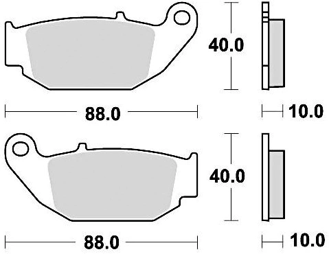 Brzdové destičky, BRAKING (semi-metalická směs SM1) 2 ks v balení M501-201