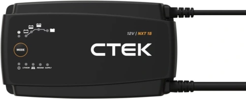 Nabíječka CTEK NXT 15 EU pro olověné a lithiové baterie 12 V, 15A, 30 - 240Ah / 360Ah