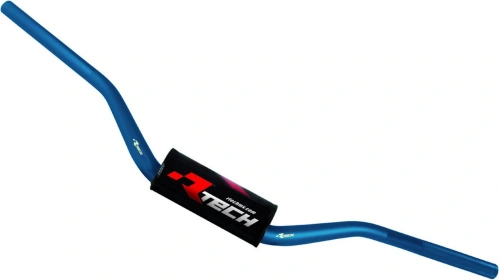 Řídítka (Michael P.) s proměnlivým průřezem o průměru 28,6 - 22 mm s chráničem, RTECH (modrá) M400-870