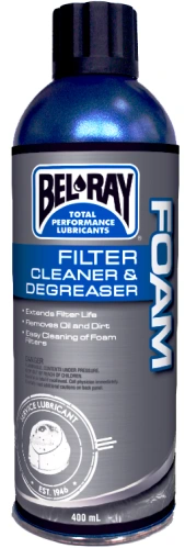 Čistič filtru Bel-Ray FOAM FILTER CLEANER & DEGREASER (400ml sprej)