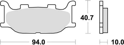 Brzdové destičky, BRAKING (sinterová směs CM55) 2 ks v balení M501-211