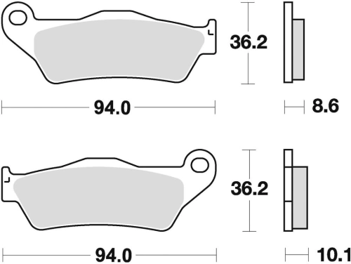 Brzdové destičky, BRAKING (sinterová směs CM56) 2 ks v balení M501-279 - zadní