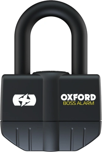 Zámek U profil BIG BOSS ALARM, OXFORD (integrovaný alarm, průměr čepu 16 mm, černý)
