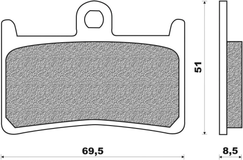 Brzdové destičky (směs SCOOTER ELITE SINTERED) NEWFREN (2 ks v balení) M502-623