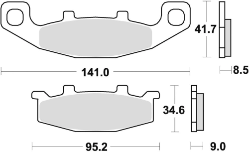 Brzdové destičky, BRAKING (semi-metalická směs SM1) 2 ks v balení M501-117