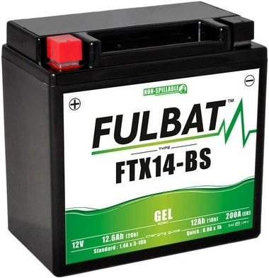 Baterie 12V, YTX14-BS GEL, 12,6Ah, 200A, bezúdržbová GEL technologie 150x87x145, FULBAT (aktivovaná ve výrobě) M310-141
