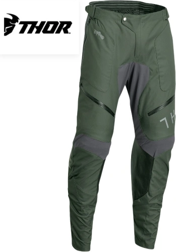 Enduro kalhoty Thor Terrain ITB (zelená army/šedá)