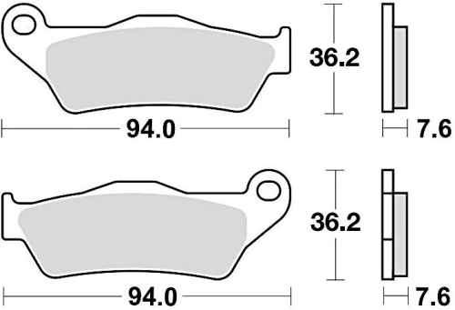 Brzdové destičky, BRAKING (semi-metalická směs SM1) 2 ks v balení M501-137