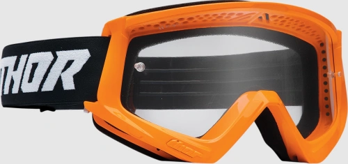 Motokrosové brýle Thor Combat Racer - oranžová fluo/černá, čiré Anti-Fog plexi (s čepy pro slídy)