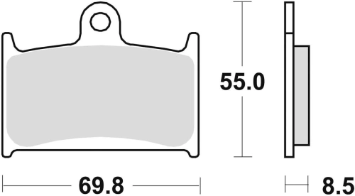 Brzdové destičky, BRAKING (sinterová směs CM55) 2 ks v balení M501-204