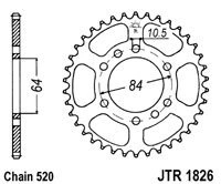 Řetězová rozeta JT JTR 1826-40 40 zubů, 520 JTR1826.40 727.14.63