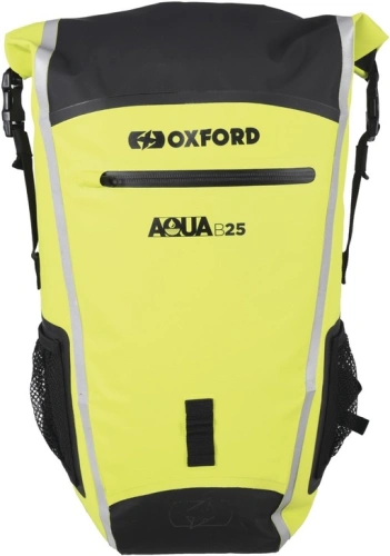 Vodotěsný batoh Aqua B-25, OXFORD (černý/žlutý fluo, objem 25 l)