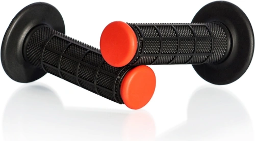 Motokrosové rukojeti MOTION STUFF ADVANCED černá/červená (half-waffle) STF-201-2204