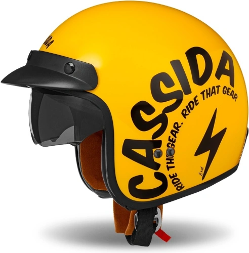 Otevřená motocyklová helma Oxygen Gear, CASSIDA - ČR (žlutá/černá, vel. XL)