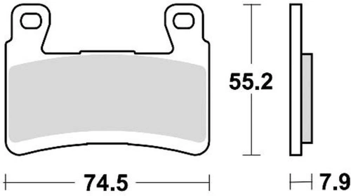 Brzdové destičky, BRAKING (sinterová směs CM55) 2 ks v balení M501-237