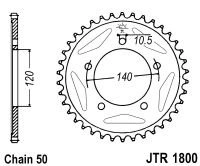 Řetězová rozeta JT JTR 1800-40 40 zubů, 530 JTR1800.40 727.03.17