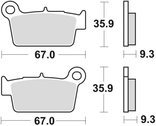 Brzdové destičky, BRAKING (semi-metalická směs SM1) 2 ks v balení M501-179