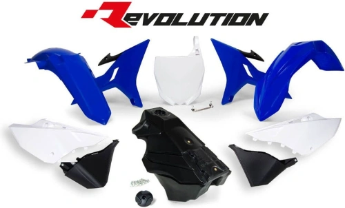 Sada plastů Yamaha - REVOLUTION KIT pro YZ 125/250 02-21, RTECH (modro-bílo-černá, 7 dílů) M400-1177
