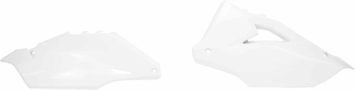 Boční číslové tabulky Kawasaki, RTECH (bílé, pár) M400-1203
