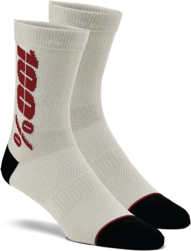 Ponožky RYTHYM Merino Wool, 100% - USA (stříbrná/červená)